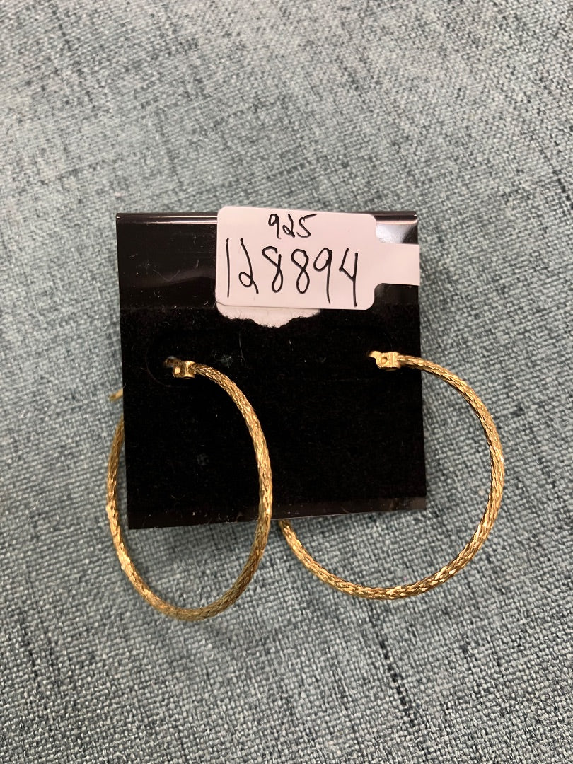 Gold 925 earrings, Medium