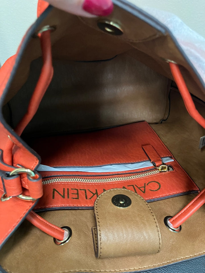 calvin klein, Orange, Handbag, Medium