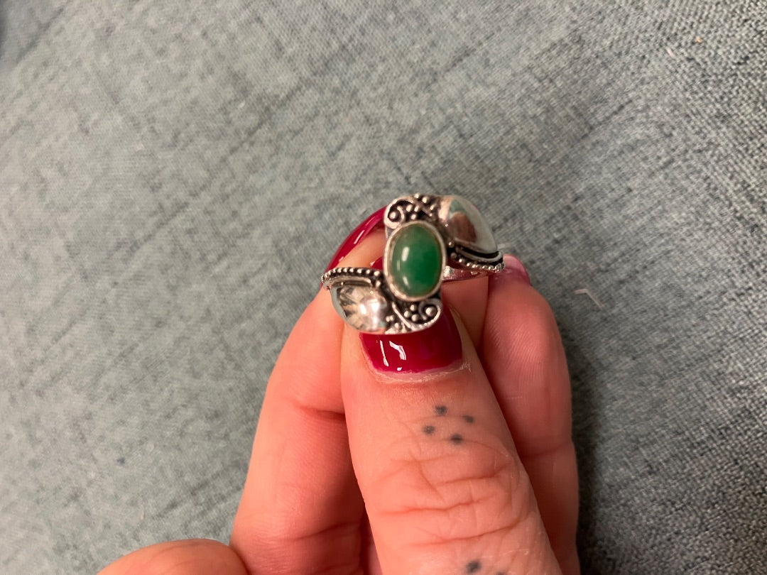 925, Green+, Ring, 6