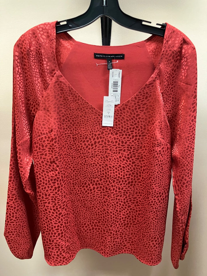 white house black market, Orange, Top, Small