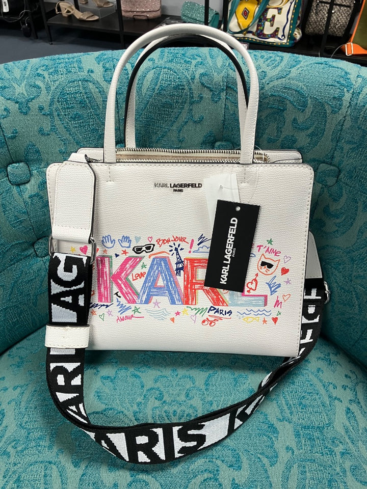 Karl lagerfeld, White+, Handbag, Medium