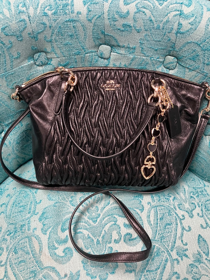 Coach, Black, bags, Medium