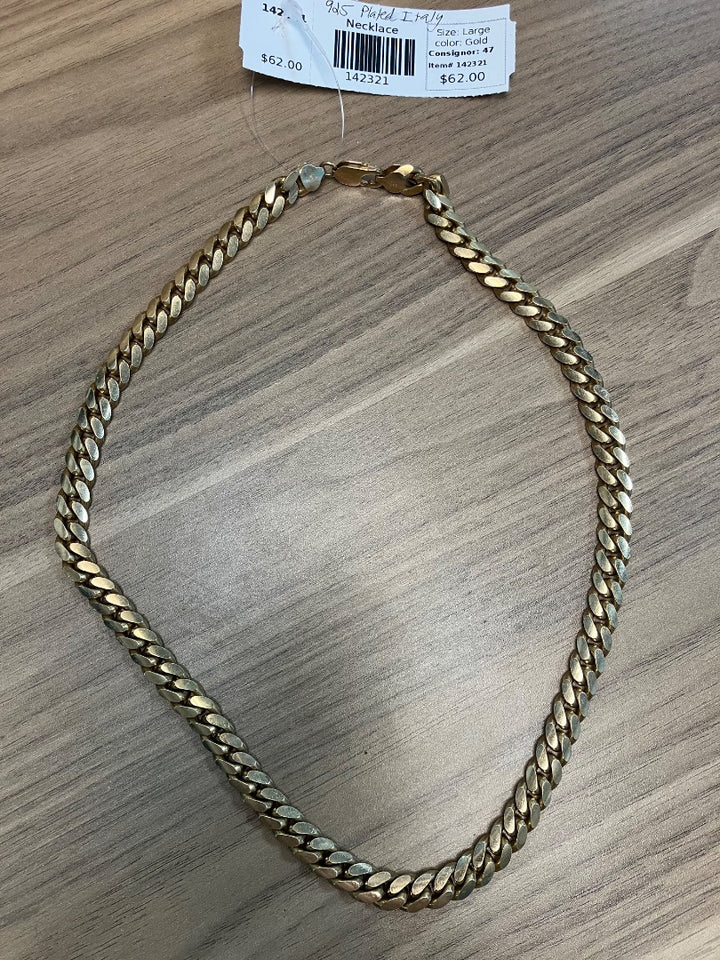 925, Gold, Necklace, Large
