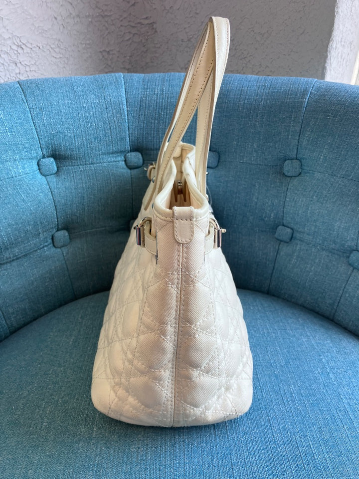 Dior, White, Handbag, Medium