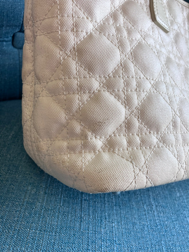 Dior, White, Handbag, Medium
