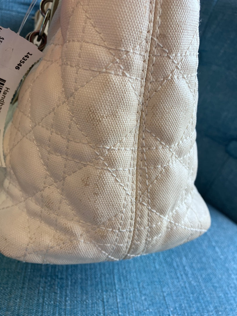 Dior, White, Handbag, Medium