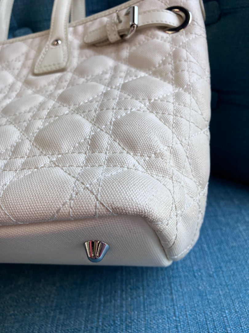 Dior, White, Handbag, Medium