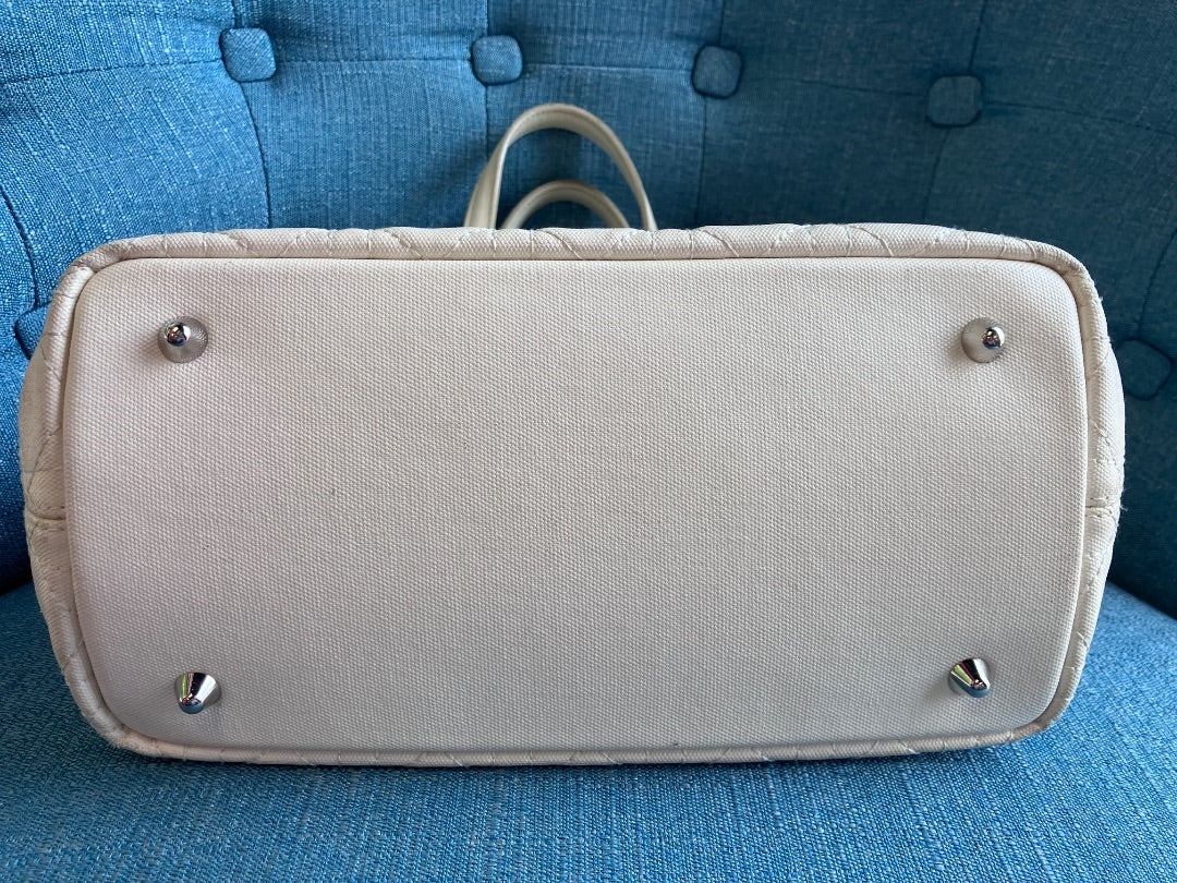 Dior, White, Handbag, Medium
