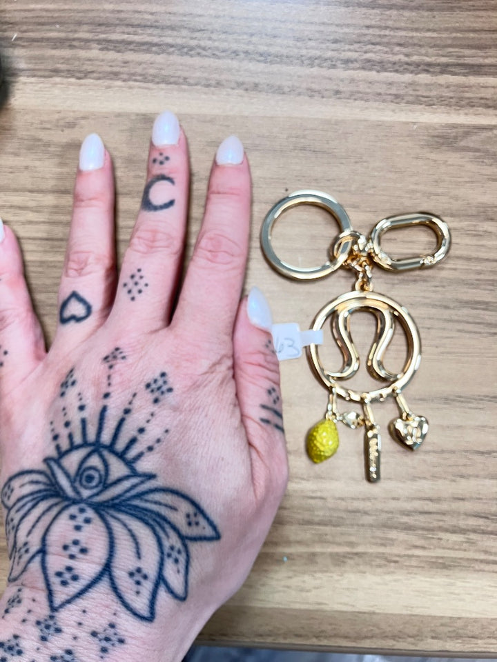 lululemon, Gold, key Chains, Medium