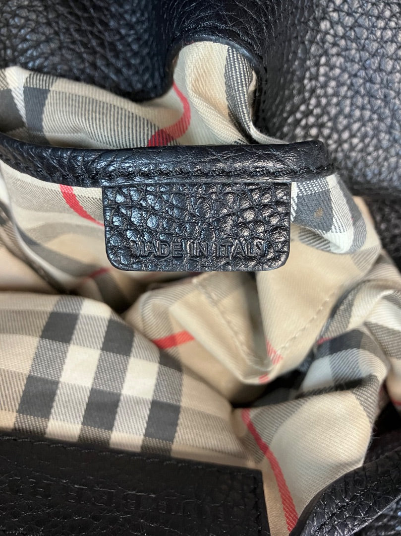 Burberry, Black, Handbag, Medium