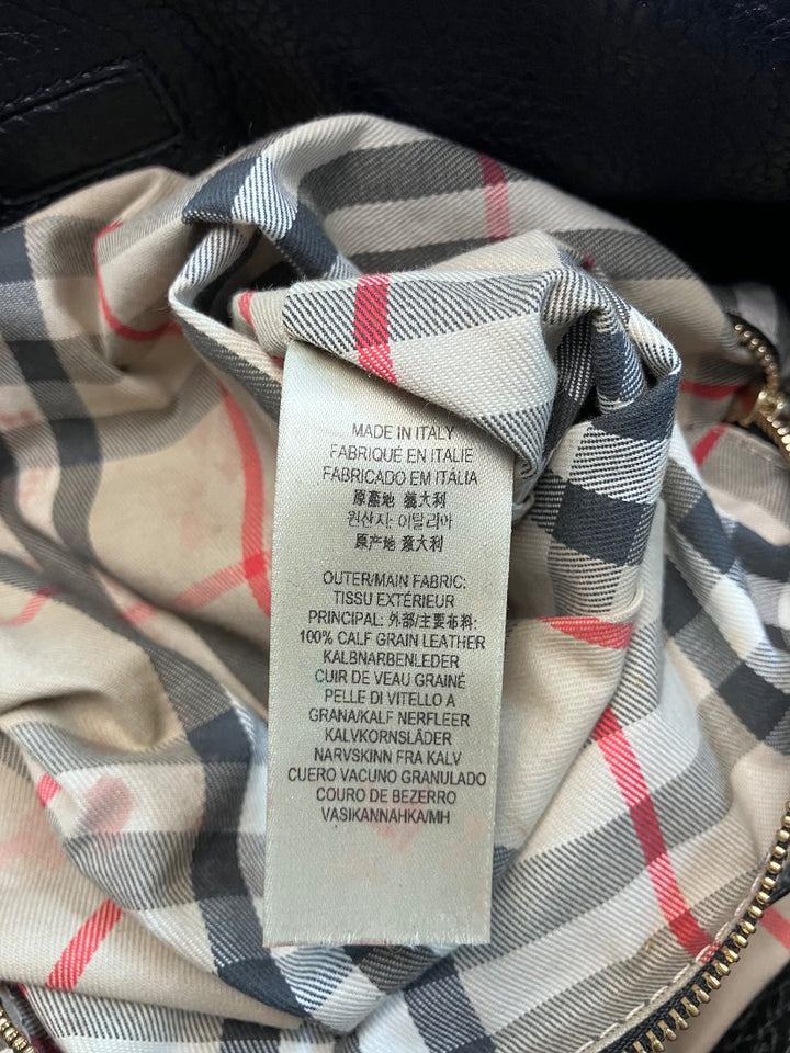 Burberry, Black, Handbag, Medium