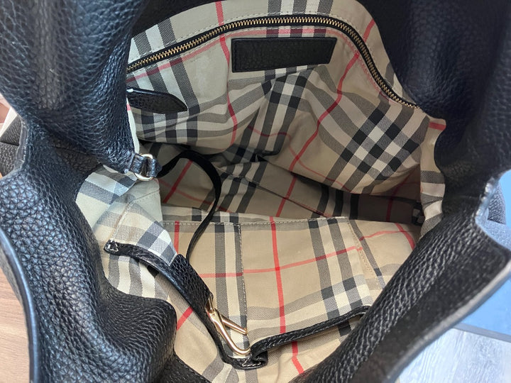 Burberry, Black, Handbag, Medium