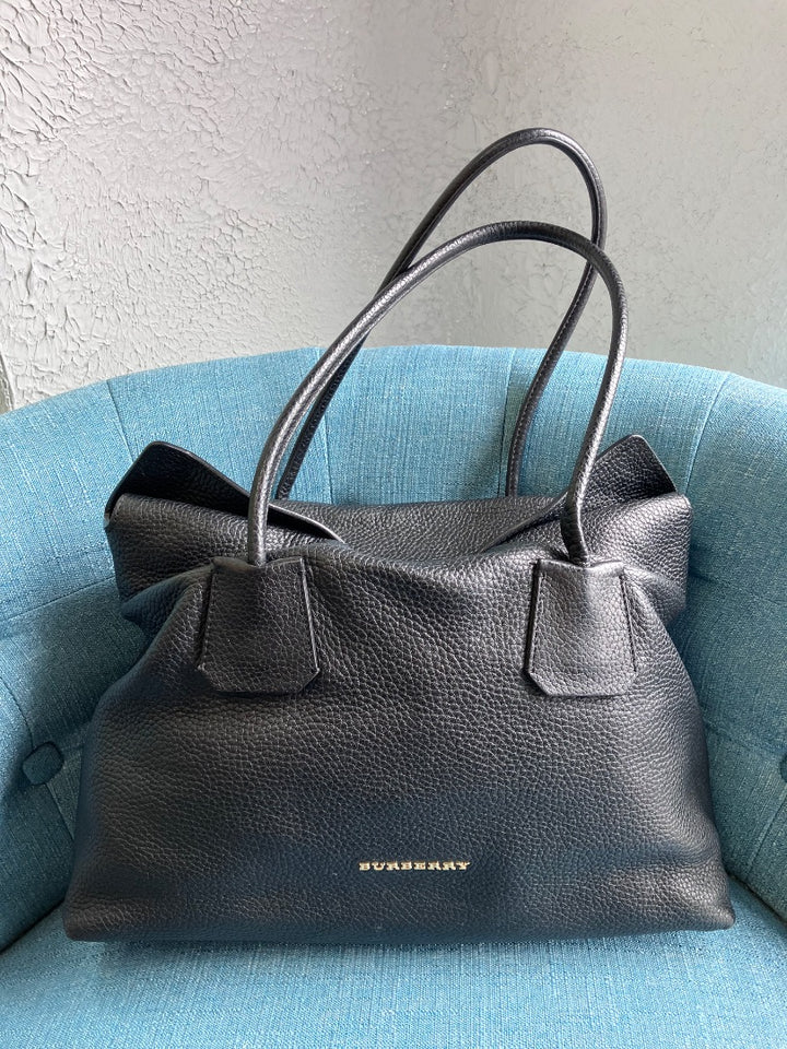 Burberry, Black, Handbag, Medium