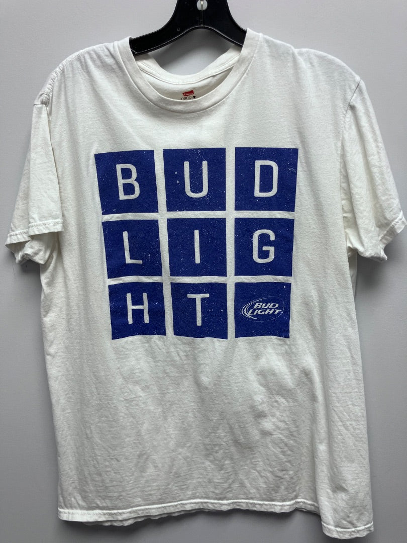 hanes, White+, Mens-Top, Large