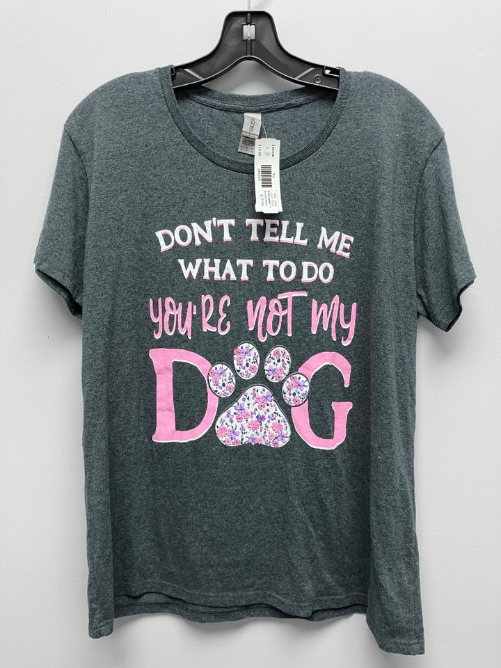 gildan, Grey, Top, Large
