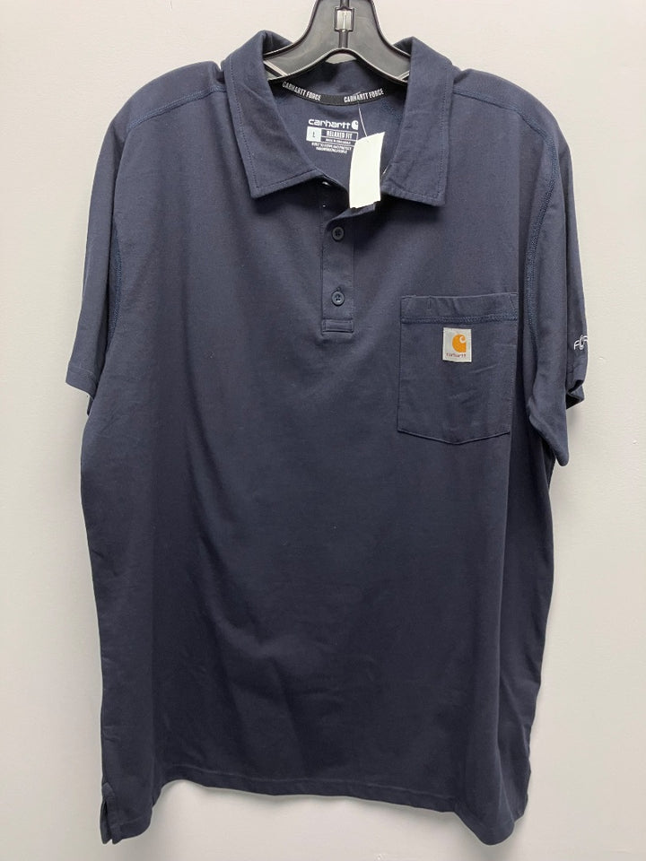 carhartt, Blue, Mens-Top, Large