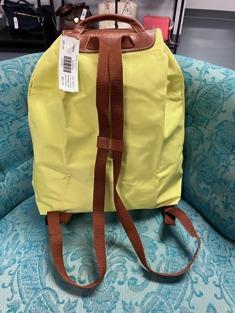 longchamp, Yellow, bookbag, Medium