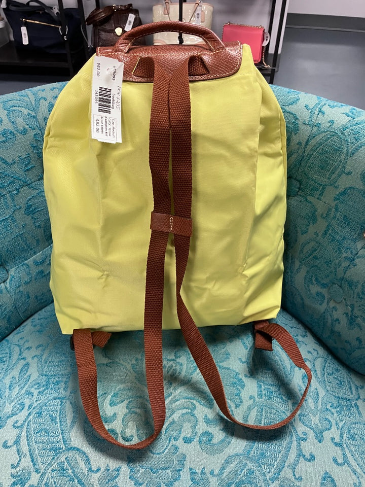 longchamp, Yellow, bookbag, Medium
