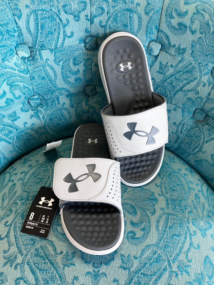 underarmour, Grey, Mens-Sandal, 8