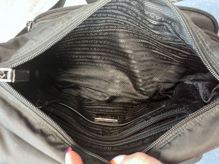 Prada, Black, Handbag, Medium