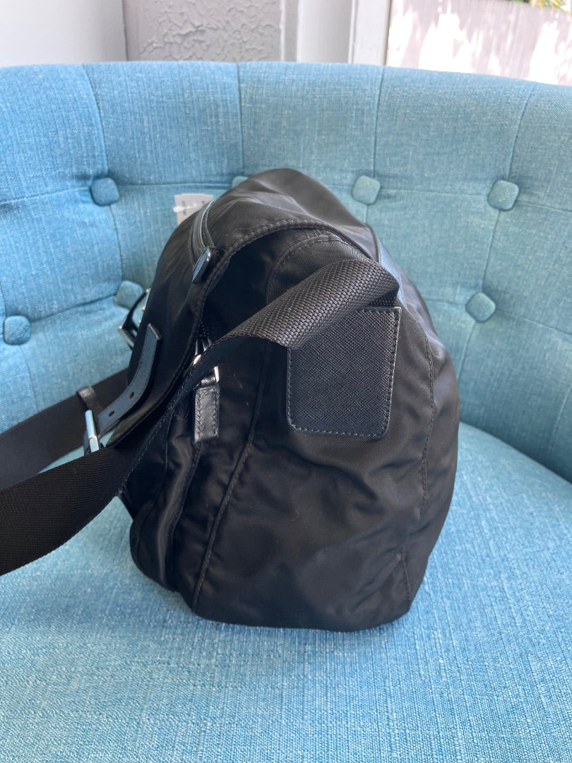 Prada, Black, Handbag, Medium