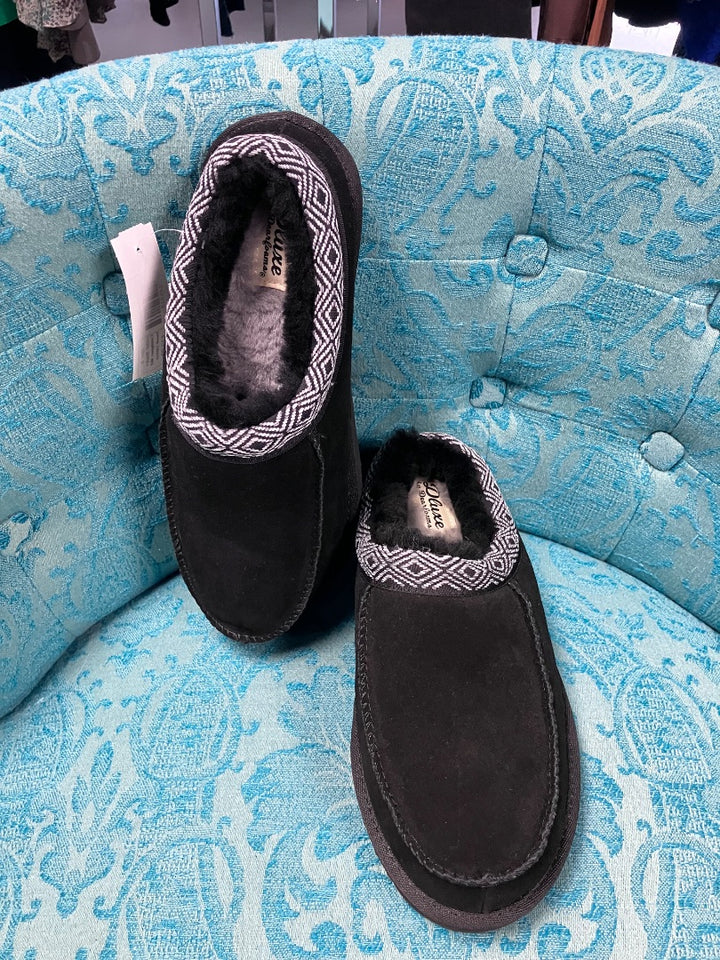 dearfoams, Black+, mens- loafer, 8