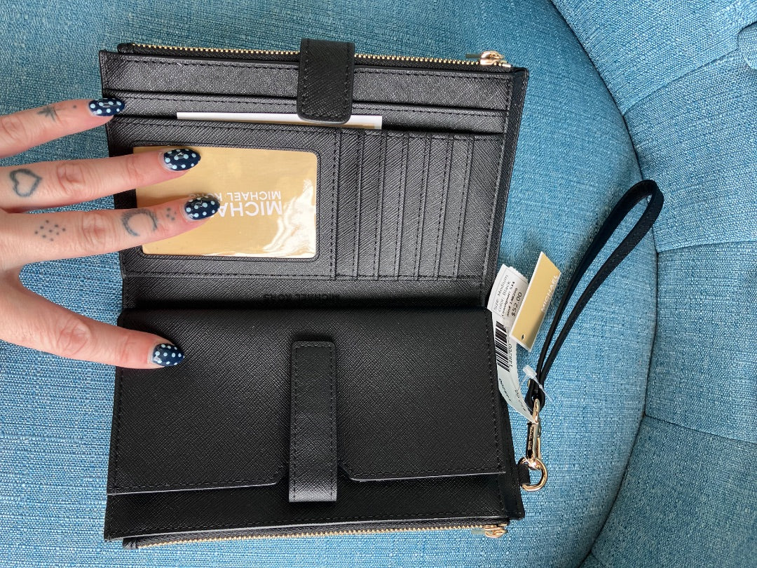 Michael kors, Black, wallet, Medium