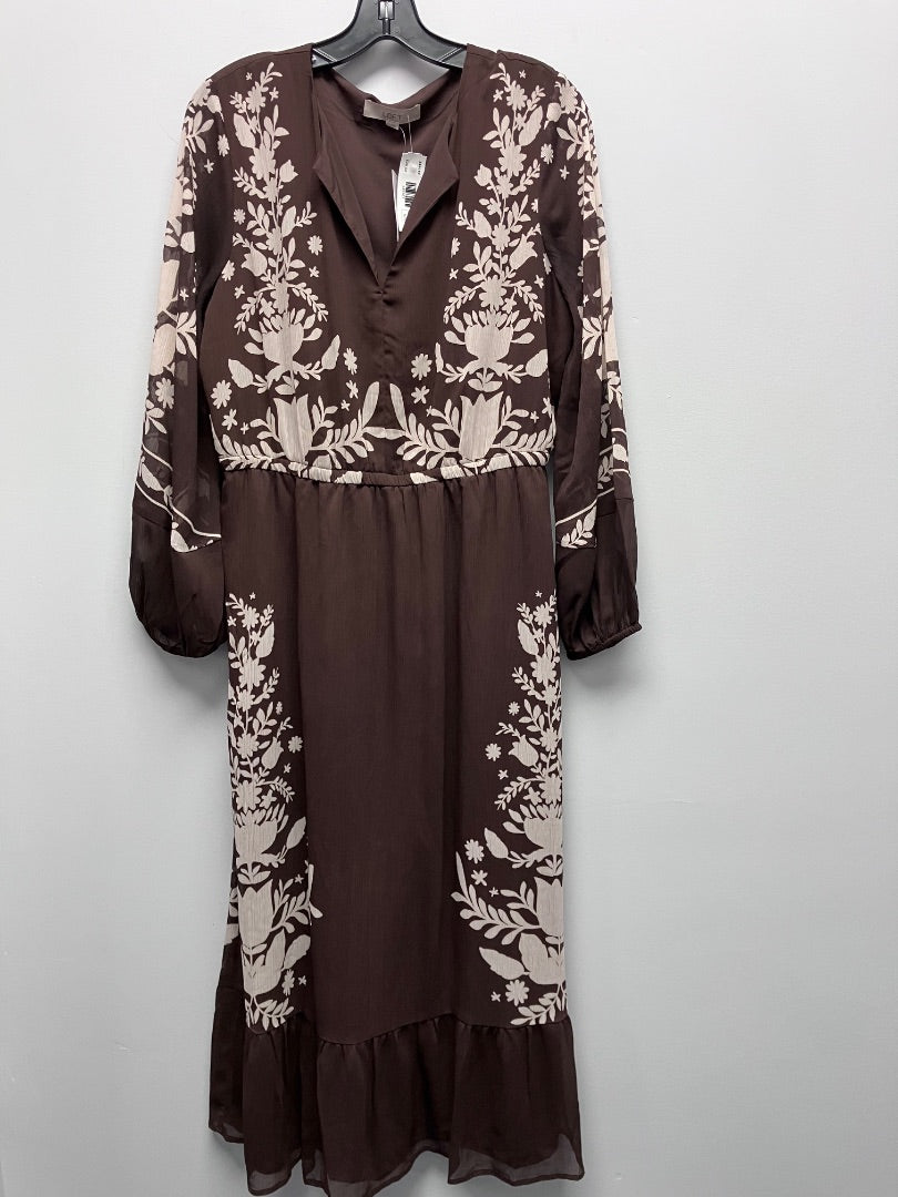 loft, Brown+, dress, Large