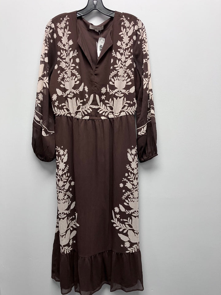 loft, Brown+, dress, Large