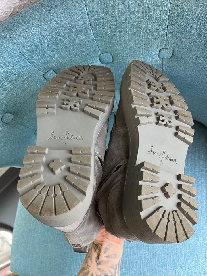sam edelman, grey, boot, 5