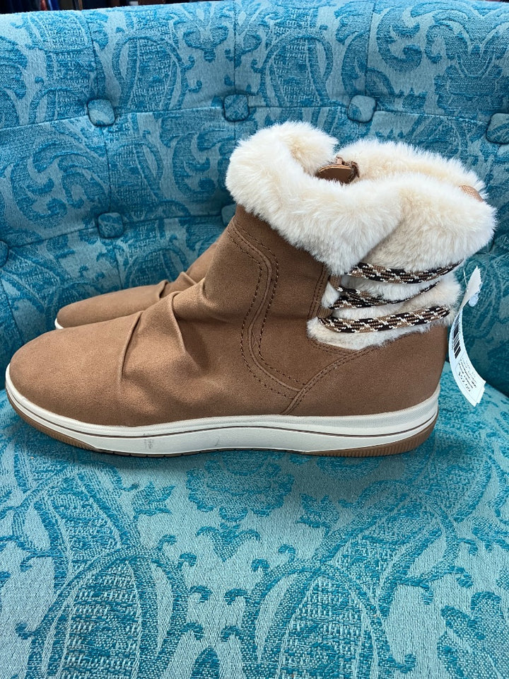 clarks, brown, boot, 10