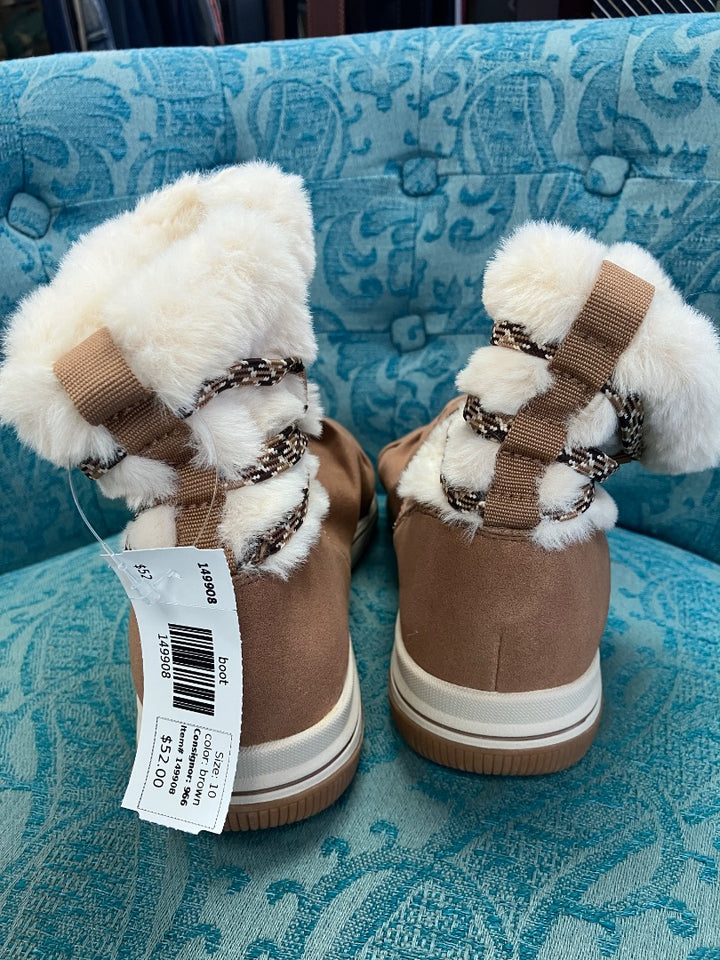 clarks, brown, boot, 10