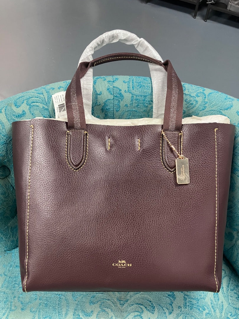 Coach, Oxblood, Handbag, Large