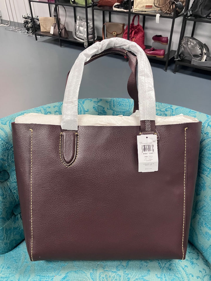 Coach, Oxblood, Handbag, Large