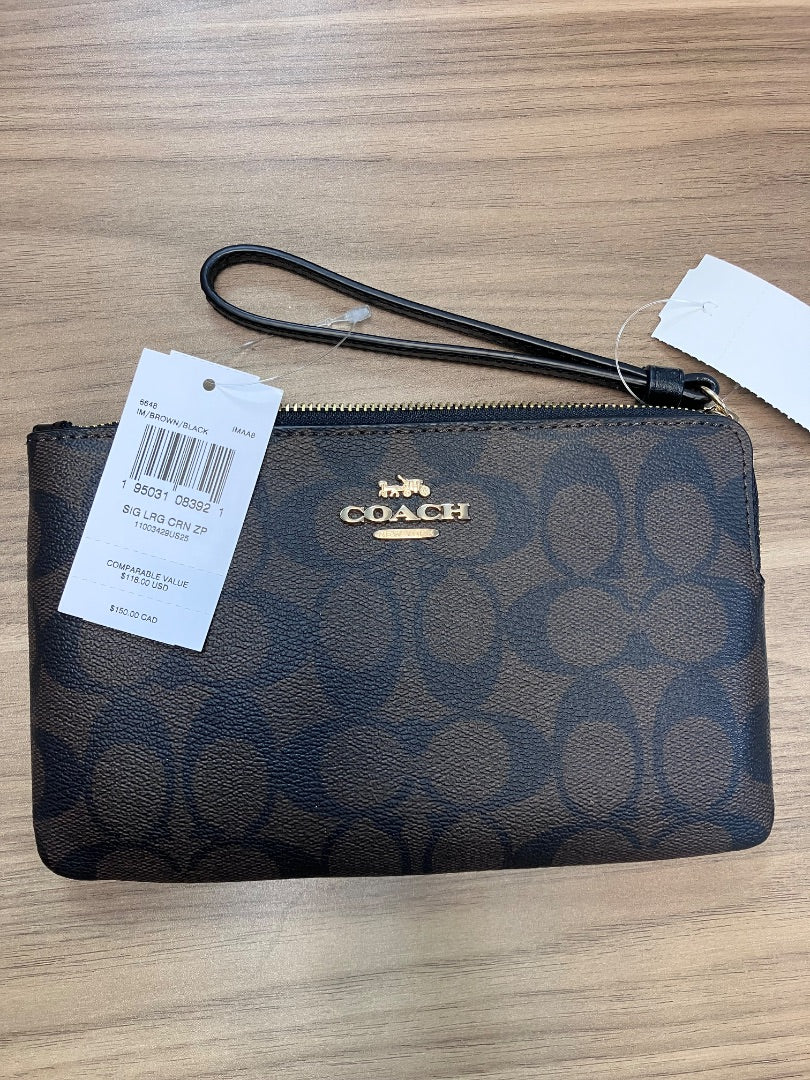 Coach, Brown+, wristlet, Medium