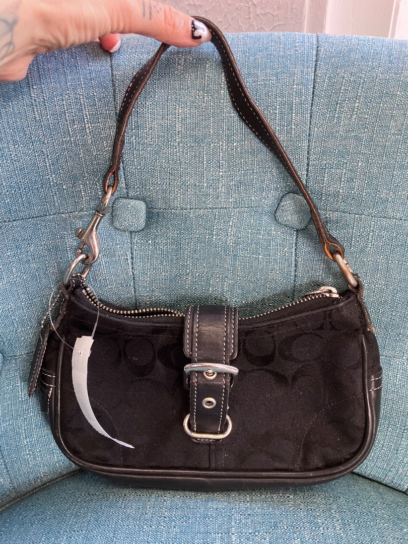 Coach, Black, Handbag, XS