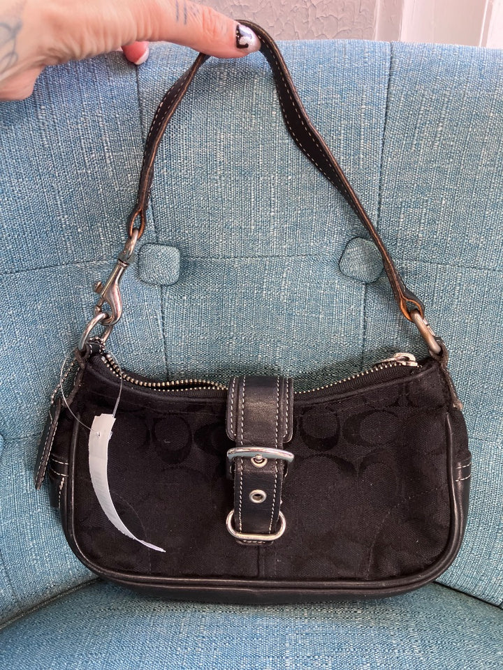 Coach, Black, Handbag, XS