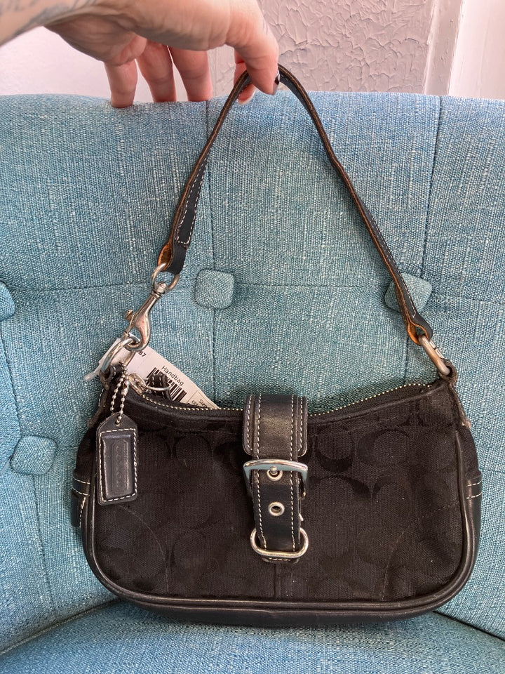 Coach, Black, Handbag, XS