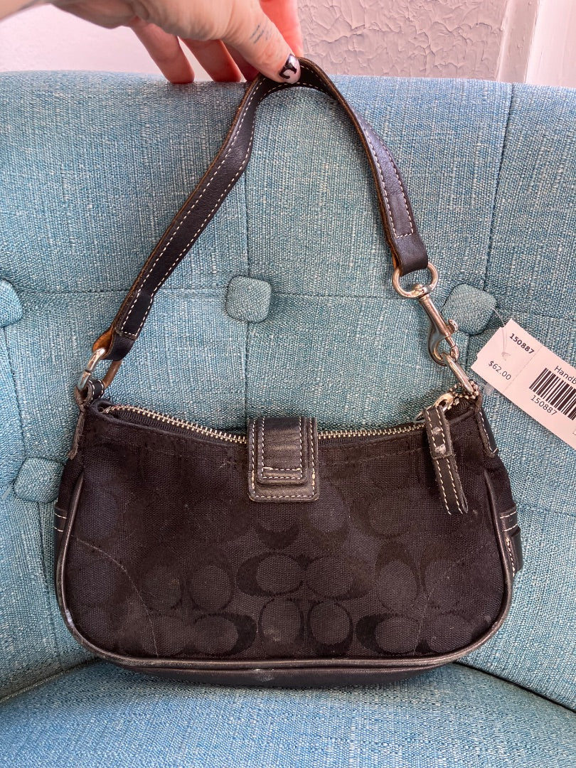 Coach, Black, Handbag, XS