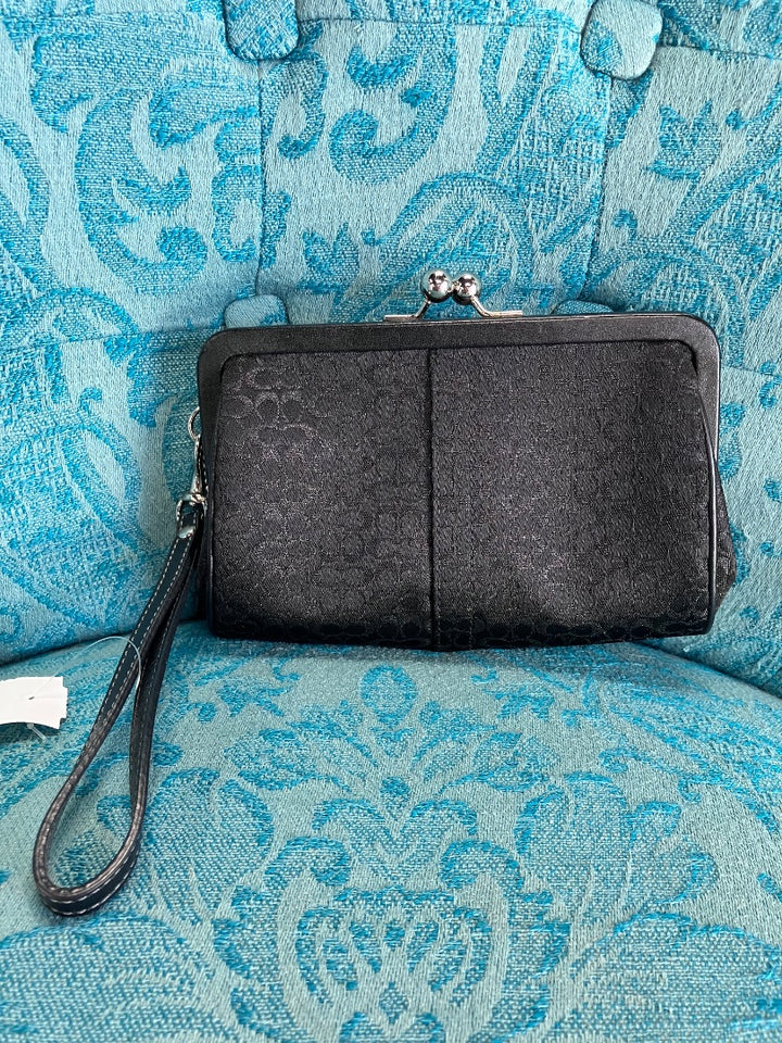 Coach, Black, Wristlet, Small