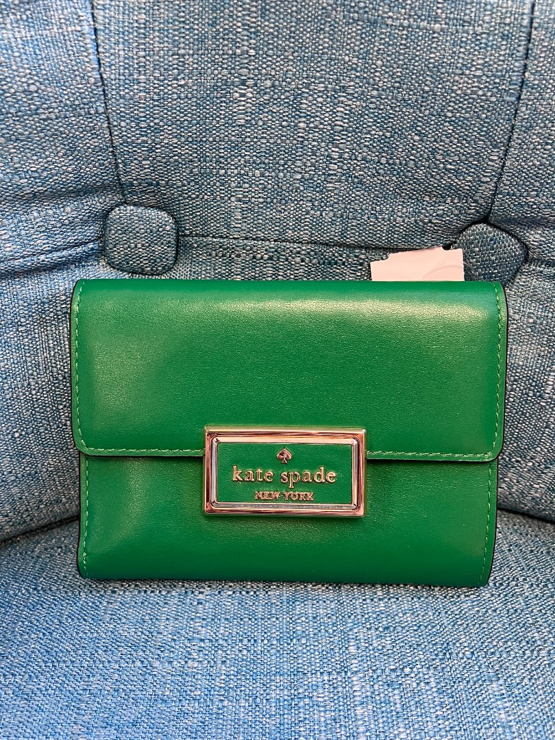 Kate Spade, green, wallet, Small