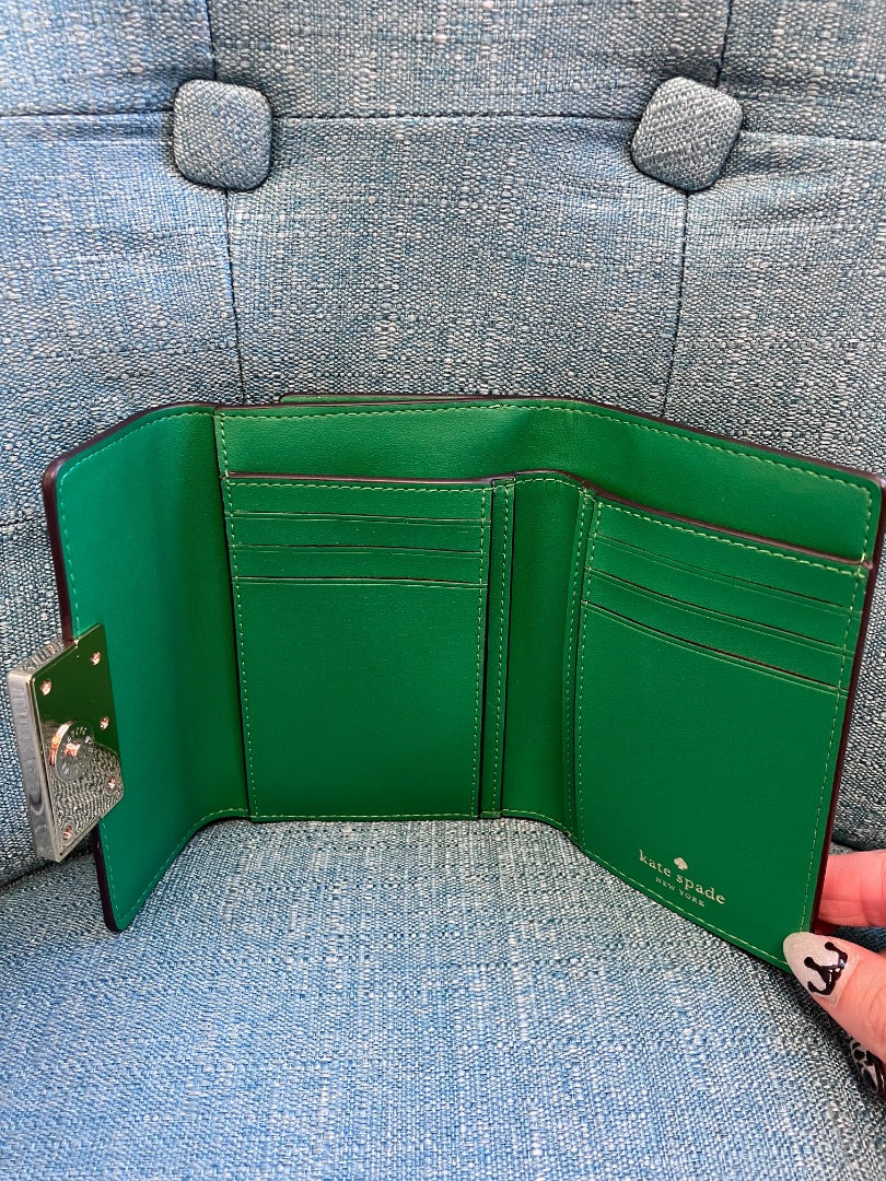 Kate Spade, green, wallet, Small