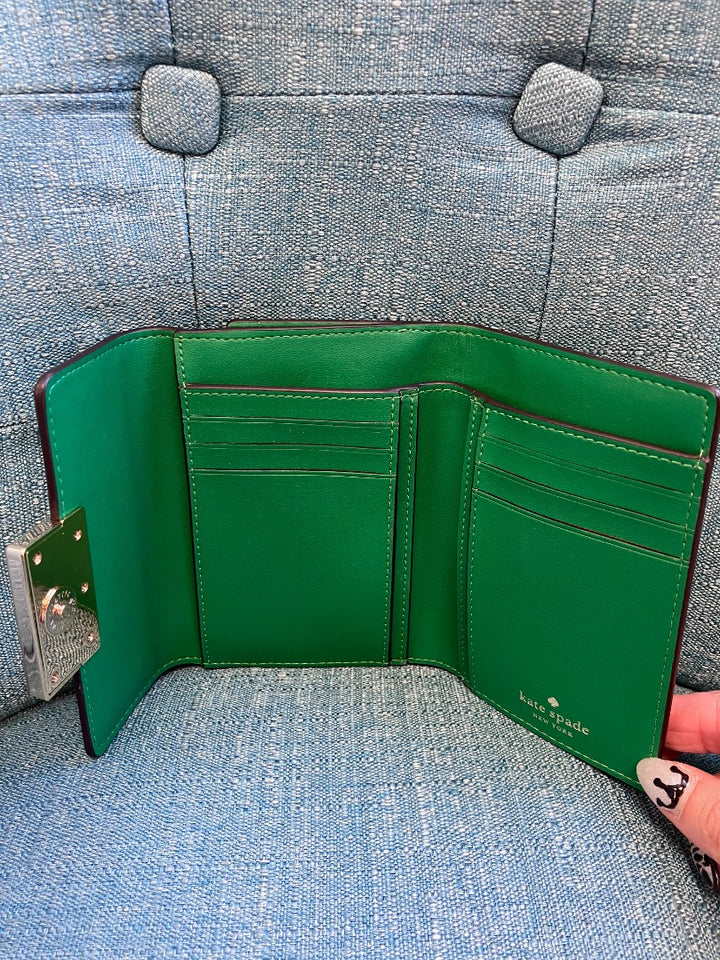 Kate Spade, green, wallet, Small