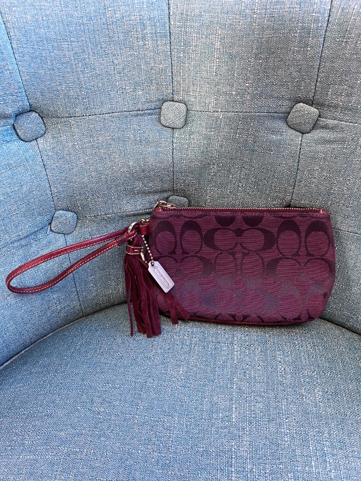 Coach, purple, wristlet, Small