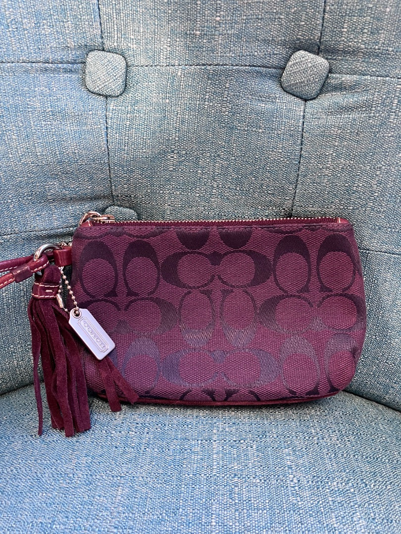 Coach, purple, wristlet, Small