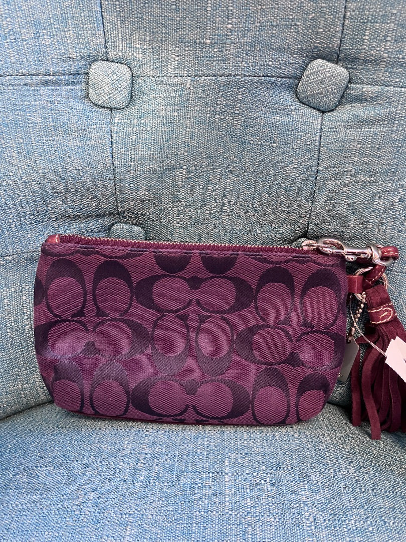 Coach, purple, wristlet, Small