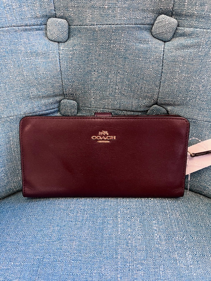 Coach, oxblood, Wallet, Small