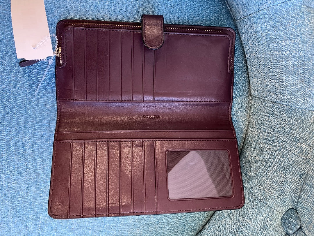 Coach, oxblood, Wallet, Small