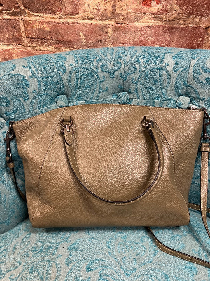 Green Coach Handbag, Medium