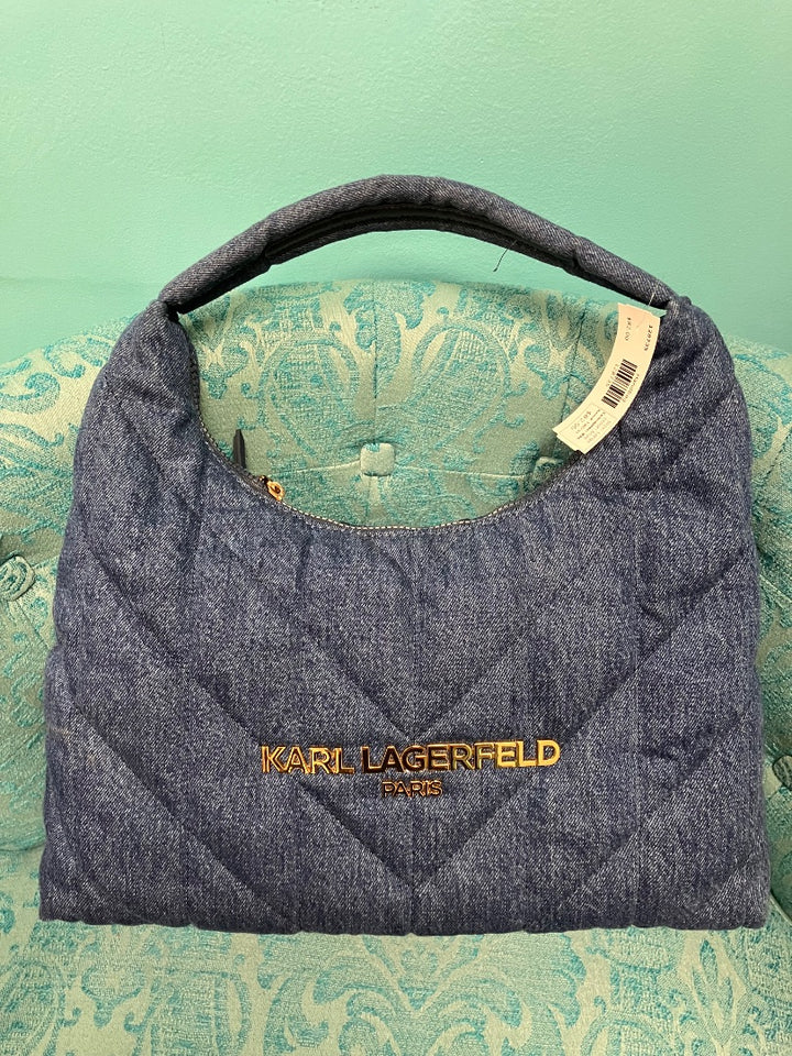 blue karl lagerfeld Handbag, Large
